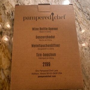 Pampered Chef wine bottle opener with Pampered Chef wine bag